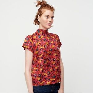 JCrew Collection silk twill jungle cat floral 00